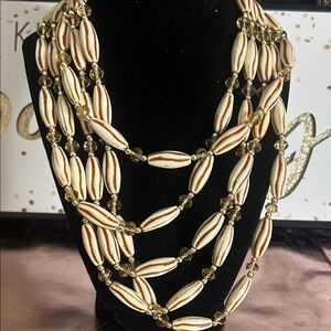 Shell and Bead Necklace #78018pur